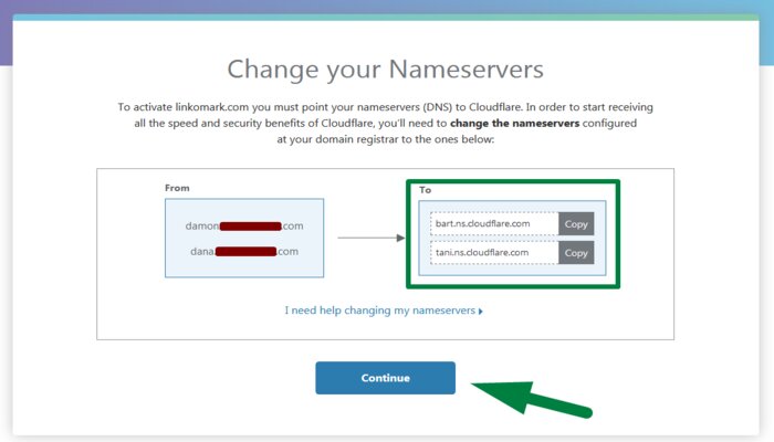 Add CloudFlare Nameservers to Your Domain Provider